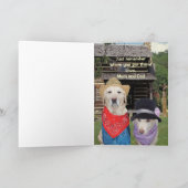 Grappige hond / Lab verjaardag voor zoon of neef Kaart (Binnen)