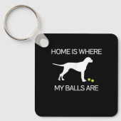 Grappige hond Labrador Retriever Sleutelhanger (Voorkant)