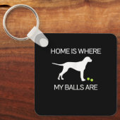 Grappige hond Labrador Retriever Sleutelhanger (Voorkant)