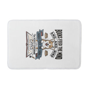 Grappige Hond Lezer Vintage Gravure T-shirt voor B Badmat