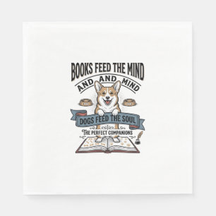Grappige Hond Lezer Vintage Gravure T-shirt voor B Servet