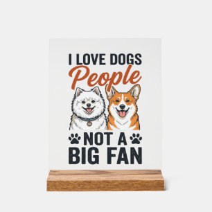 Grappige Hond Liefhebber Citaat Vintage Gravure Ve Acryl Bord