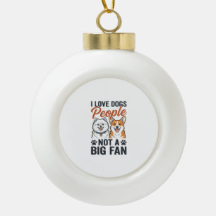 Grappige Hond Liefhebber Citaat Vintage Gravure Ve Keramische Bal Ornament