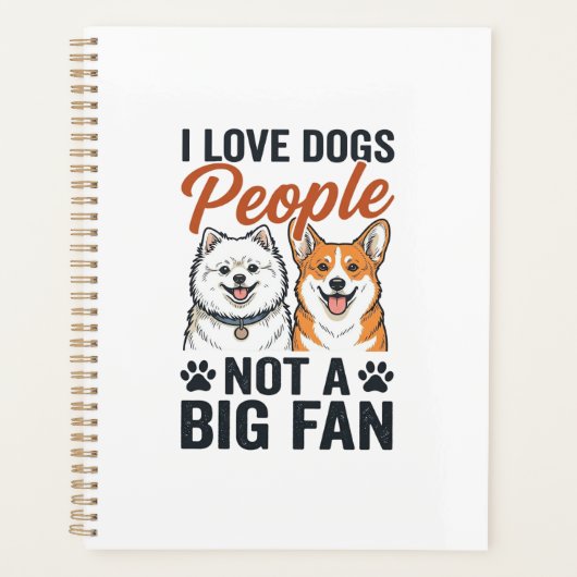 Grappige Hond Liefhebber Citaat Vintage Gravure Ve Planner (Voorkant)