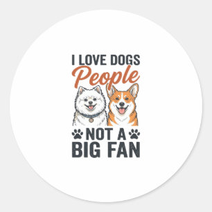 Grappige Hond Liefhebber Citaat Vintage Gravure Ve Ronde Sticker
