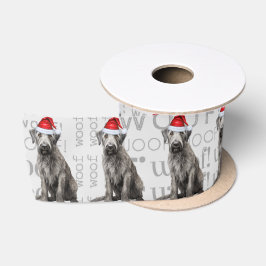 Grappige Hond Liefhebber Schattige Wolfshond Kerst Satijnen Lint