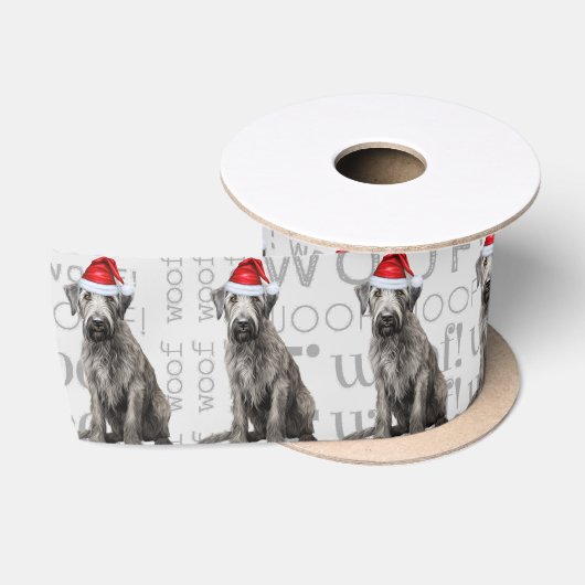 Grappige Hond Liefhebber Schattige Wolfshond Kerst Satijnen Lint (Spoel)