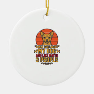 Grappige Hond Liefhebber Vintage Citaat Vector Des Keramisch Ornament