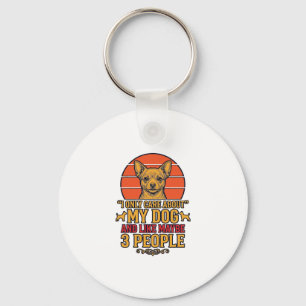Grappige Hond Liefhebber Vintage Citaat Vector Des Sleutelhanger
