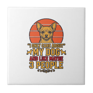 Grappige Hond Liefhebber Vintage Citaat Vector Des Tegeltje