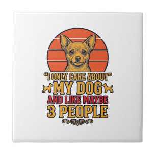 Grappige Hond Liefhebber Vintage Citaat Vector Des Tegeltje