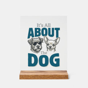 Grappige Hond Liefhebber Vintage Gravure Grafisch_ Acryl Bord