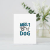 Grappige Hond Liefhebber Vintage Gravure Grafisch_ Briefkaart (Staand voorkant)
