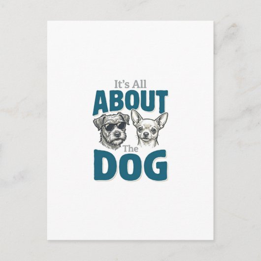 Grappige Hond Liefhebber Vintage Gravure Grafisch_ Briefkaart (Voorkant)