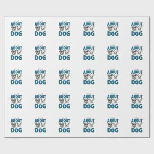 Grappige Hond Liefhebber Vintage Gravure Grafisch_ Cadeaupapier