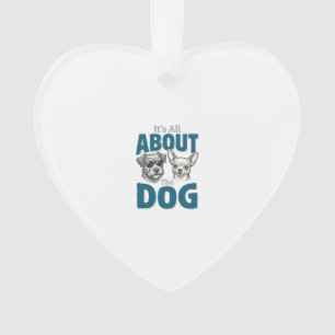 Grappige Hond Liefhebber Vintage Gravure Grafisch_ Ornament