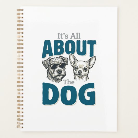 Grappige Hond Liefhebber Vintage Gravure Grafisch_ Planner (Voorkant)