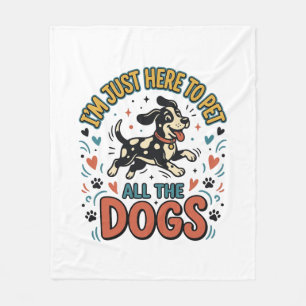 Grappige Hond Liefhebber Vintage Huisdier Alle Hon Fleece Deken