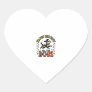 Grappige Hond Liefhebber Vintage Huisdier Alle Hon Hart Sticker