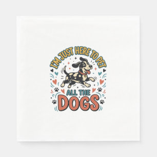 Grappige Hond Liefhebber Vintage Huisdier Alle Hon Servet