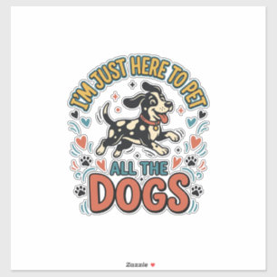 Grappige Hond Liefhebber Vintage Huisdier Alle Hon Sticker