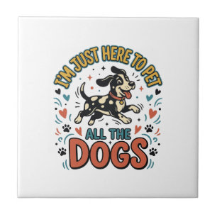 Grappige Hond Liefhebber Vintage Huisdier Alle Hon Tegeltje