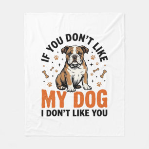 Grappige Hond Liefhebber Vintage Puppy Citaat Shir Fleece Deken