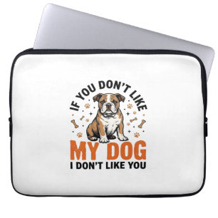 Grappige Hond Liefhebber Vintage Puppy Citaat Shir Laptop Sleeve