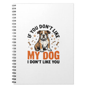 Grappige Hond Liefhebber Vintage Puppy Citaat Shir Notitieboek