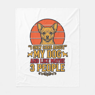 Grappige Hond Liefhebber Vintage Quote Vector Desi Fleece Deken
