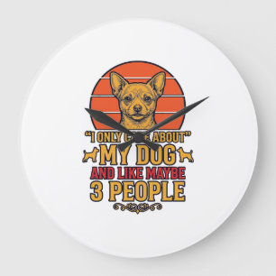 Grappige Hond Liefhebber Vintage Quote Vector Desi Grote Klok