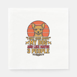 Grappige Hond Liefhebber Vintage Quote Vector Desi Servet