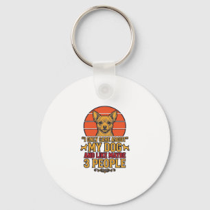 Grappige Hond Liefhebber Vintage Quote Vector Desi Sleutelhanger