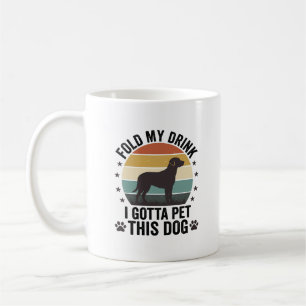 Grappige Hond Liefhebber Vintage Vouw Mijn Drank H Koffiemok