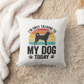 Grappige Hond Liefhebber Vintage Zonsondergang Cit Kussen (Deken)
