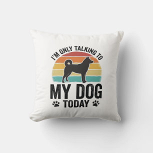 Grappige Hond Liefhebber Vintage Zonsondergang Cit Kussen