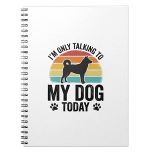 Grappige Hond Liefhebber Vintage Zonsondergang Cit Notitieboek