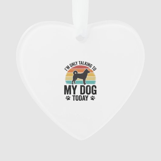 Grappige Hond Liefhebber Vintage Zonsondergang Cit Ornament (voorkant)