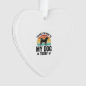Grappige Hond Liefhebber Vintage Zonsondergang Cit Ornament (voorkant)