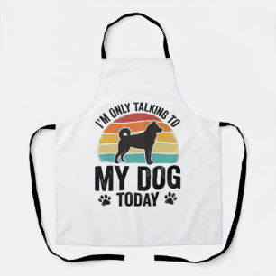 Grappige Hond Liefhebber Vintage Zonsondergang Cit Schort