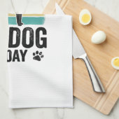 Grappige Hond Liefhebber Vintage Zonsondergang Cit Theedoek (Quarter Fold)