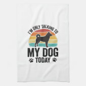 Grappige Hond Liefhebber Vintage Zonsondergang Cit Theedoek (Verticaal)