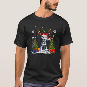 Grappige Hond Liefhebbers Dalmatische Santa Hoed L T-shirt