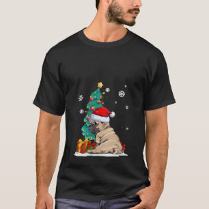 Grappige Hond Liefhebbers Frenchie Santa hoed Leli T-shirt
