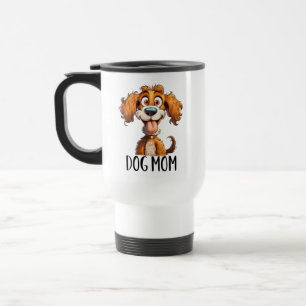 Grappige hond Mama woord kunst sarcasme Reisbeker