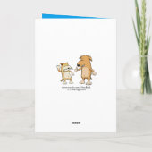 Grappige hond met een kleine Petten Kaart (Achterkant)