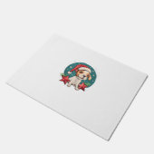 Grappige hond met kerststerren voor feestelijk sei deurmat (Schuin)