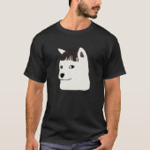 Grappige hond met pony memen zijoog t-shirt (Voorkant)