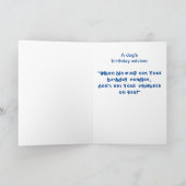 Grappige hond met taart Verjaardag Kaart (Binnen)