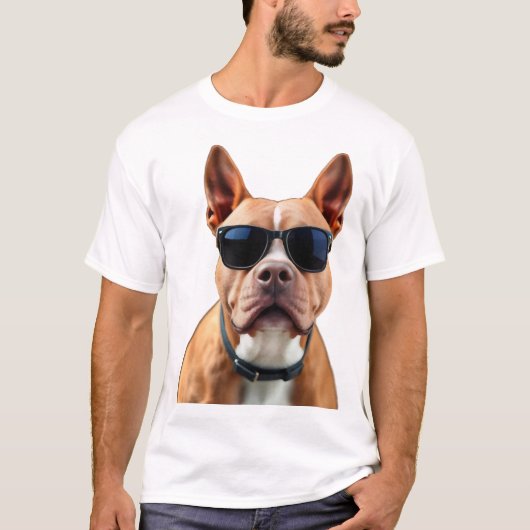 Grappige Hond met Zonnebril T-shirt (Voorkant)